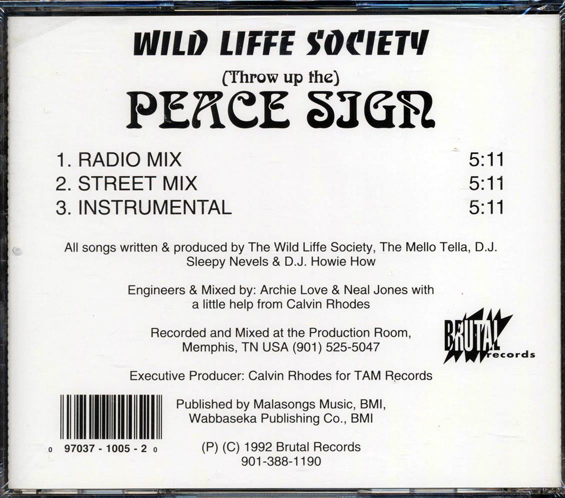 Wild Liffe Society - Throw Up The Peace Sign Music CD
