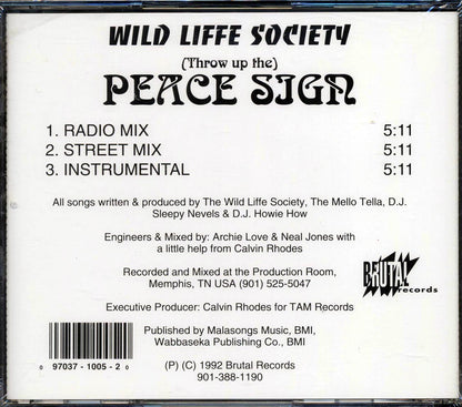 Wild Liffe Society - Throw Up The Peace Sign Music CD