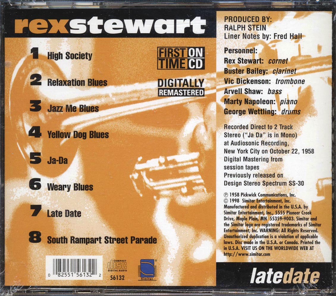 Rex Stewart - Late Date Music CD