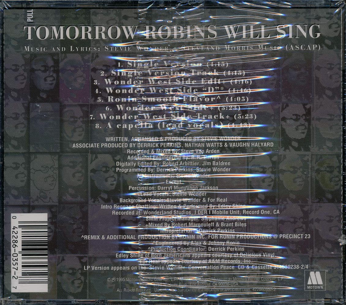 Stevie Wonder - Tomorrow Robins Will Sing Music CD