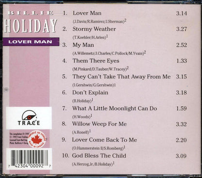 Billie Holiday - The World Of Billie Holiday: Lover Man Music CD