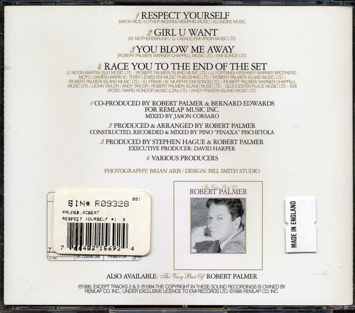 Robert Palmer - Respect Yourself Music CD
