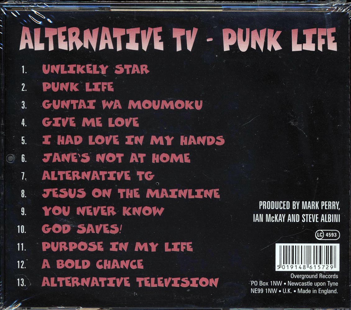 Alternative TV - Punk Life Music CD