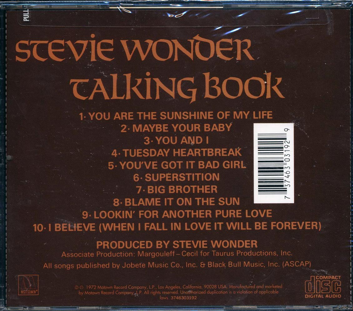 Stevie Wonder - Talking Book Music CD