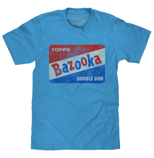 Bazooka Bubble Gum Mens T Shirt Officially Licensed Blue