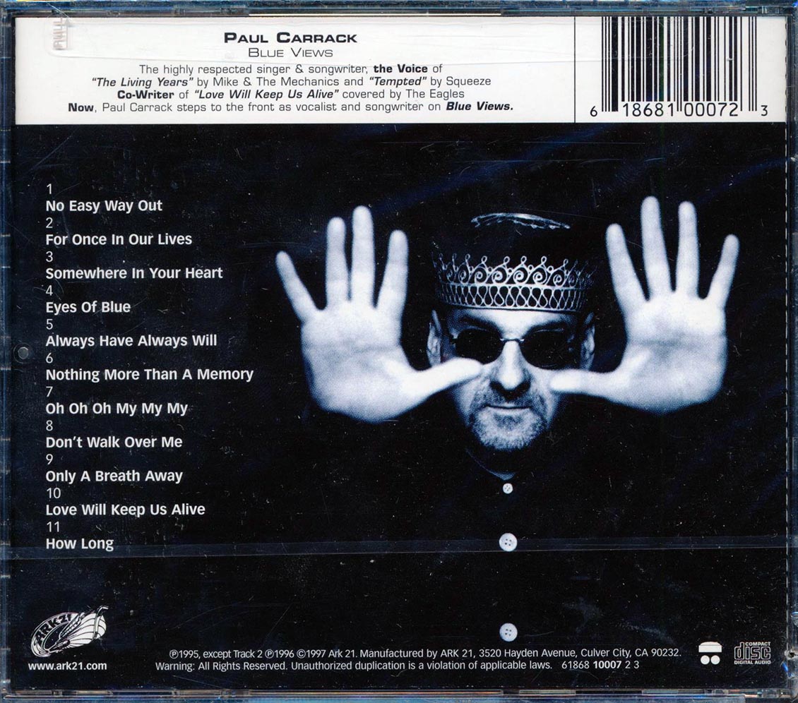 Paul Carrack - Blue Views (marked/ltd stock) Music CD