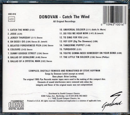 Donovan - Catch The Wind Music CD