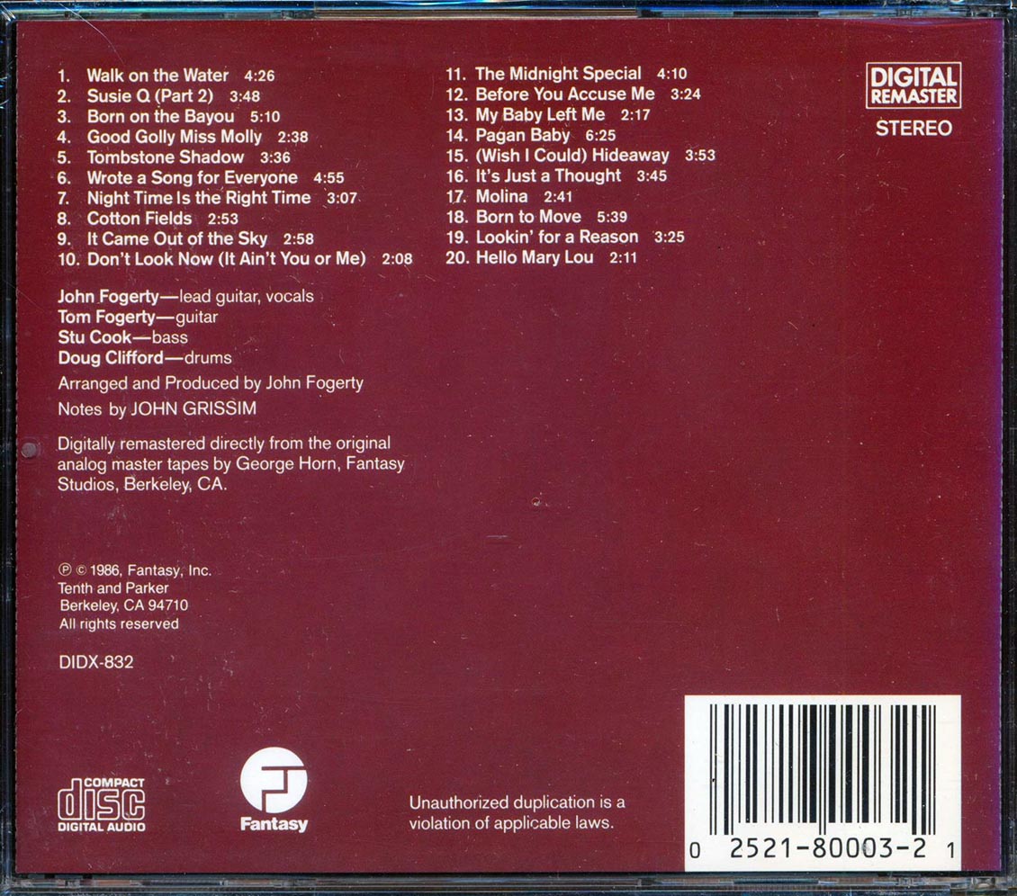 Creedence Clearwater Revival - Chronicle Volume 2: Twenty Great CCR Classics Music CD