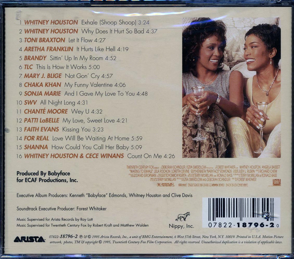 Whitney Houston, Toni Braxton, Aretha Franklin, Etc. - Waiting To Exhale: Original Soundtrack Album Music CD
