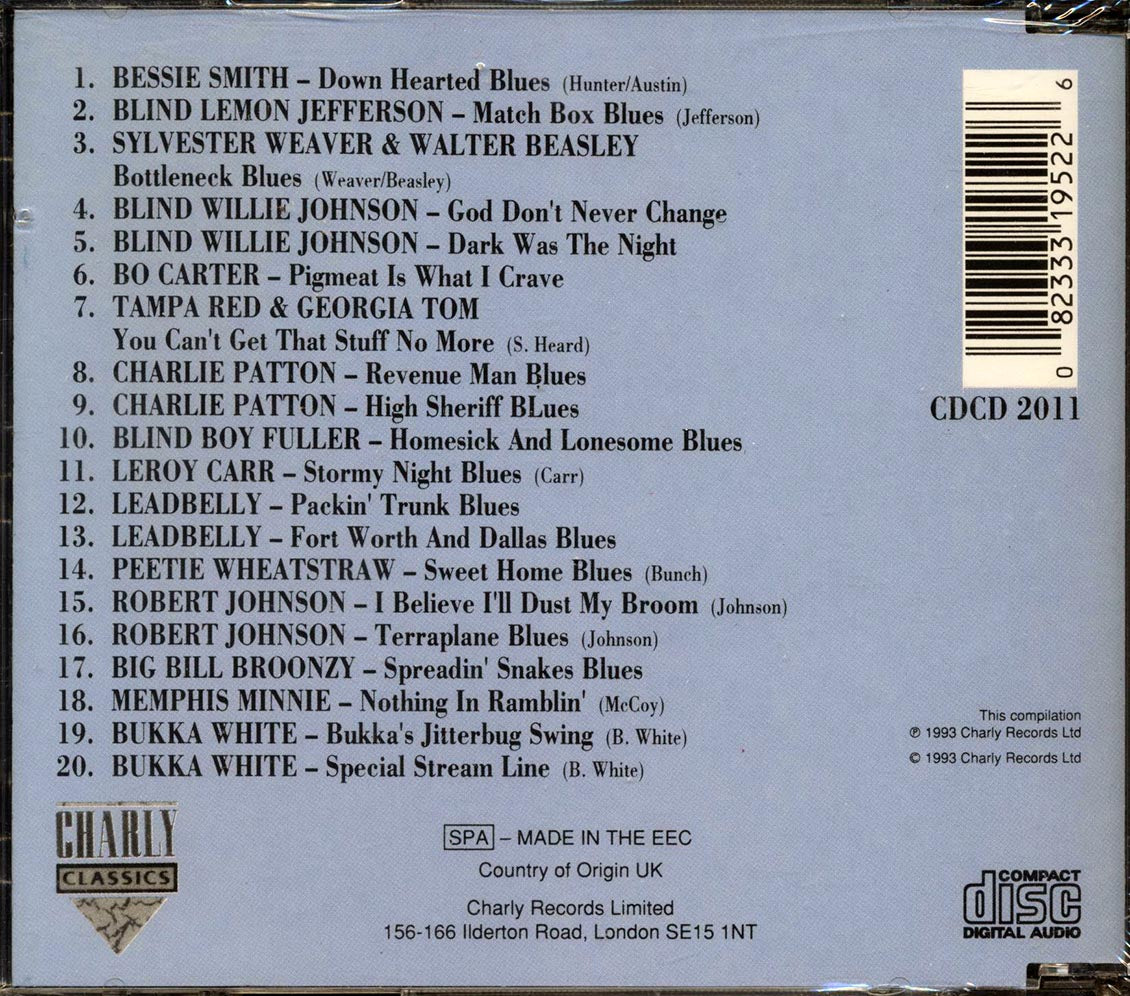 Bessie Smith, Blind Lemon Jefferson, Blind Willie Johnson, Etc. - The Birth Of The Blues Music CD