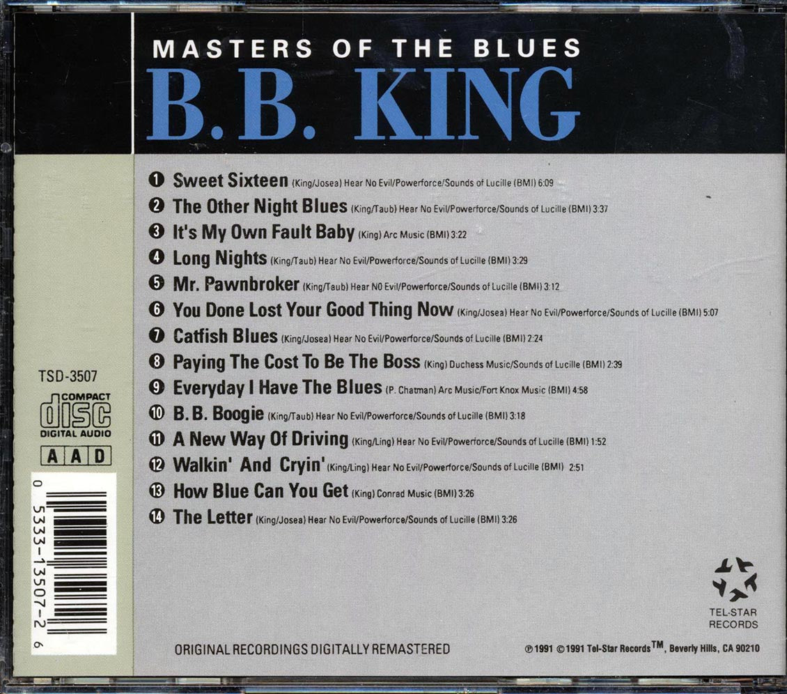 BB King - Everyday I Have The Blues: 14 Legendary Hits Music CD