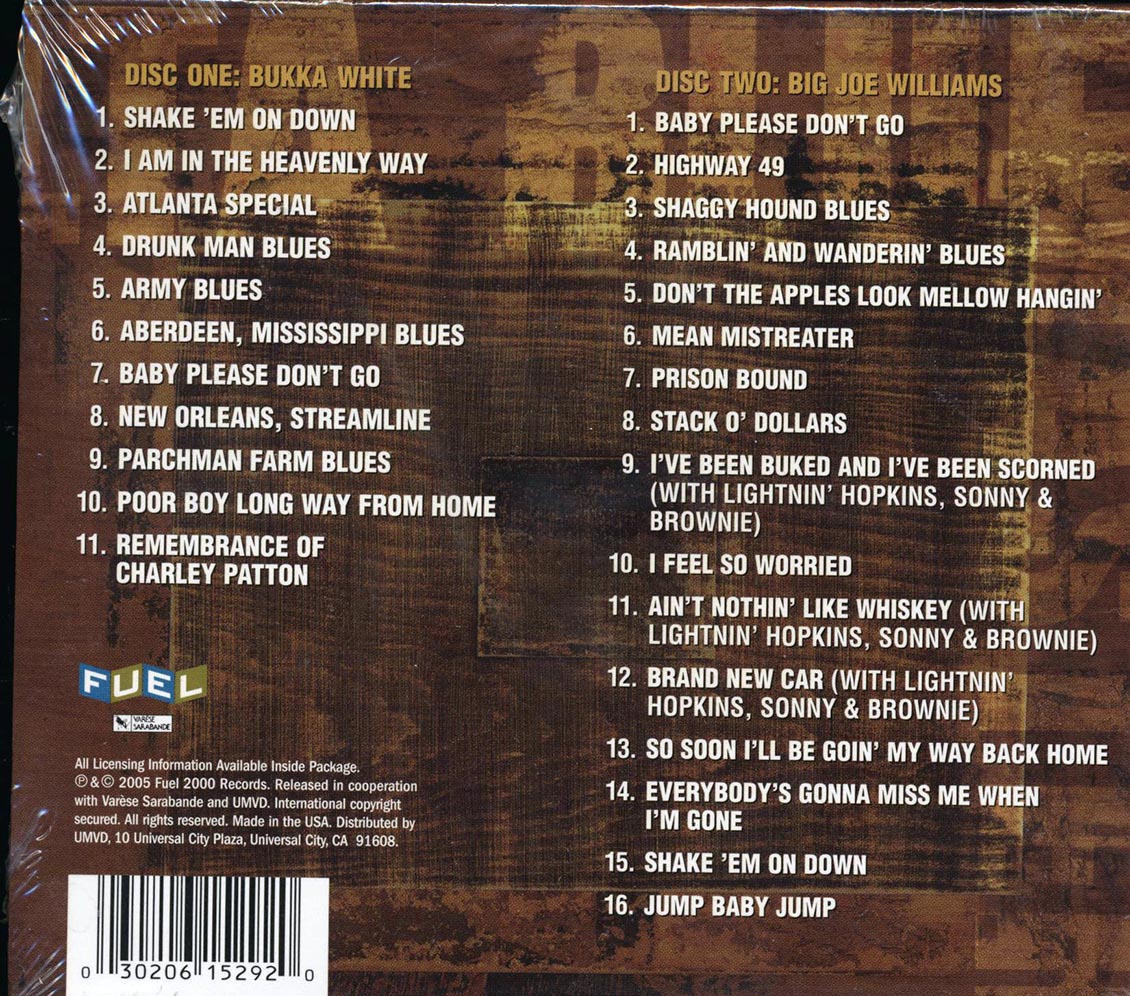 Bukka White, Big Joe Williams - Delta Blues Masters (27 tracks) (2xCD) (box set) Music CD