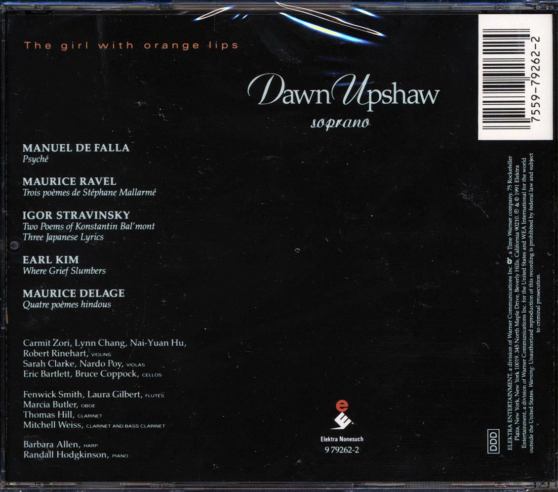 Dawn Upshaw - The Girl With Orange Lips Music CD