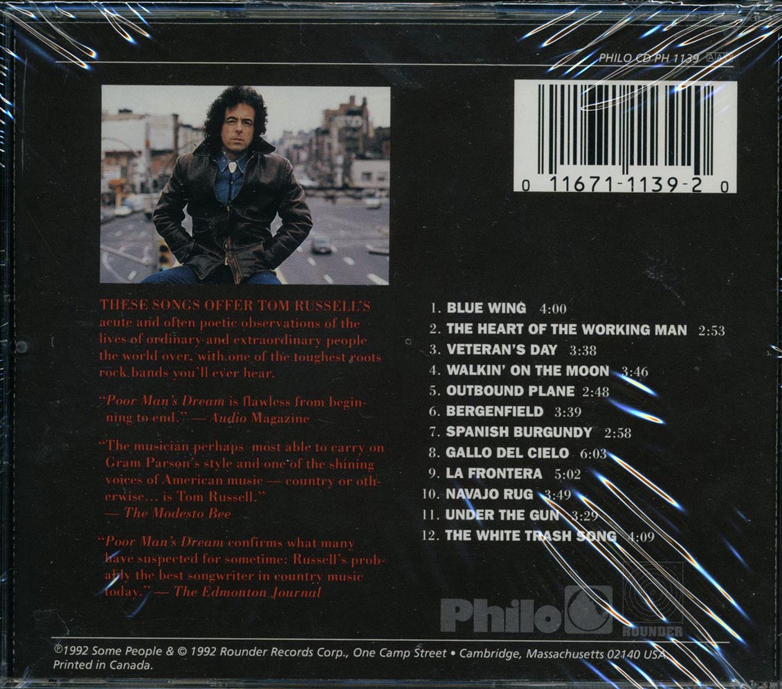 The Tom Russell Band - Poor Man's Dream (promo) Music CD