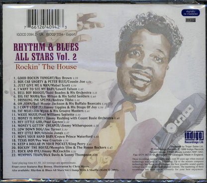 Roy Brown, Cousin Joe, Mabel Scott, Lowell Fulson, Etc. - Rhythm & Blues All Stars Volume 2: Rockin' The House Music CD