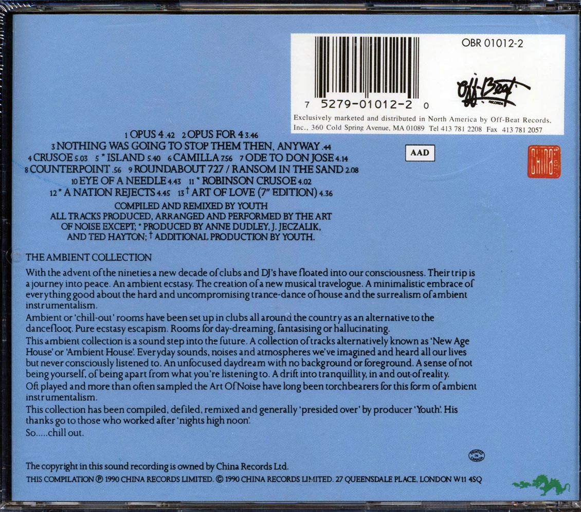 Art Of Noise - The Ambient Collection Music CD