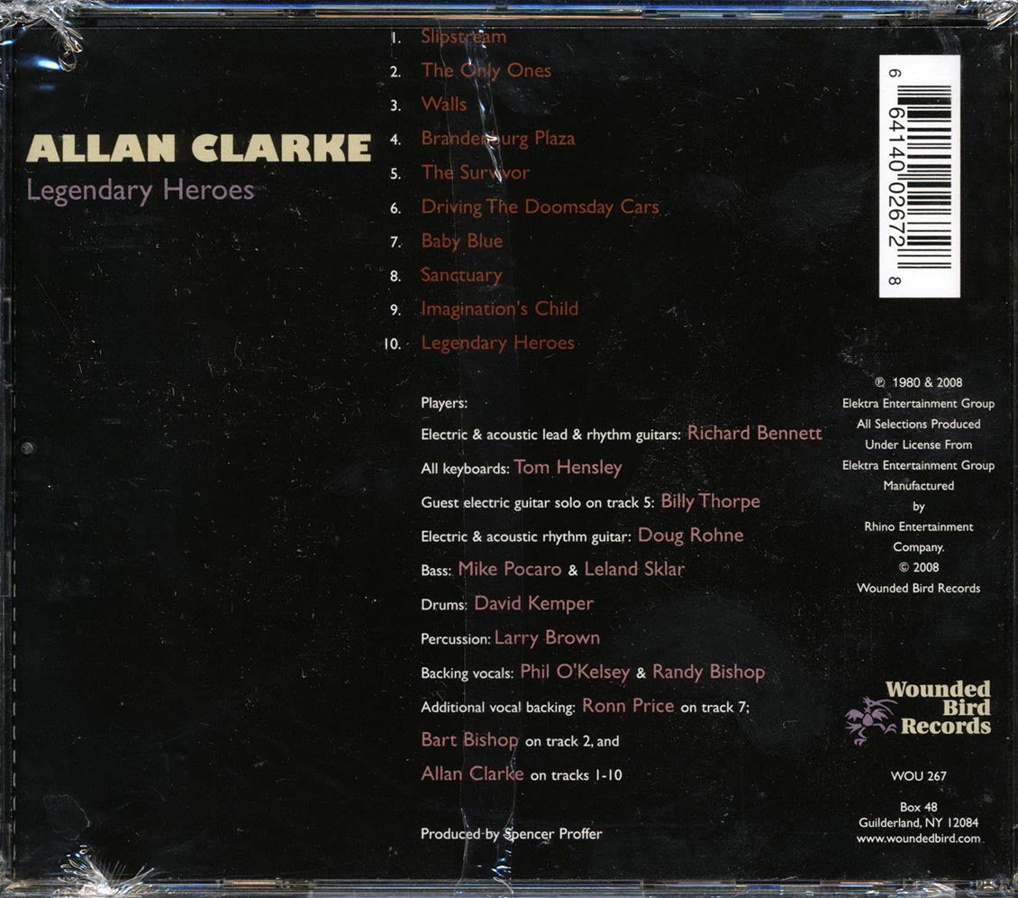 Allan Clarke - Legendary Heroes Music CD