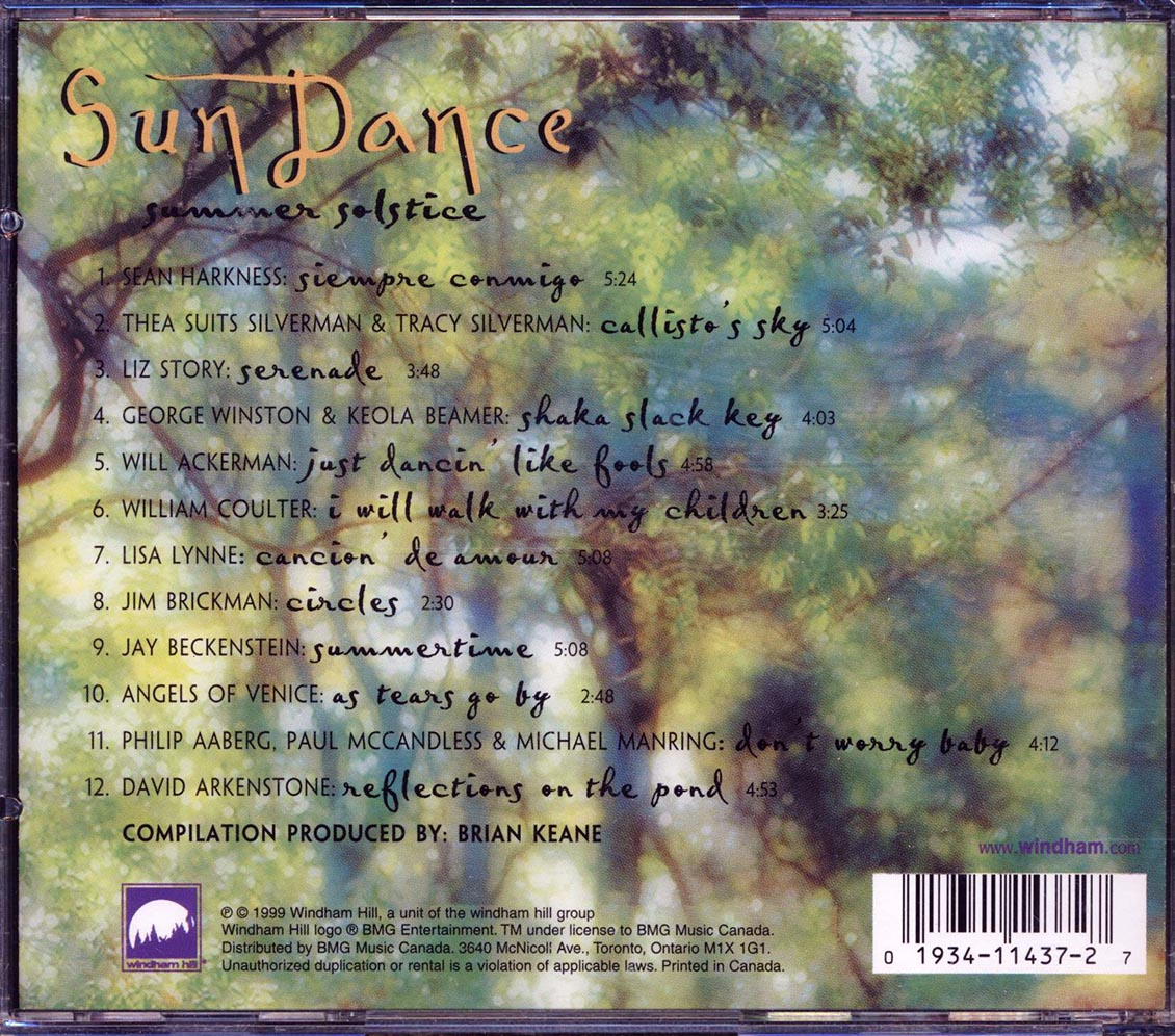 Sean Harkness, Thea Suits, Liz Story, Etc. - Sun Dance Summer Solstice: A Windham Hill Collection Music CD