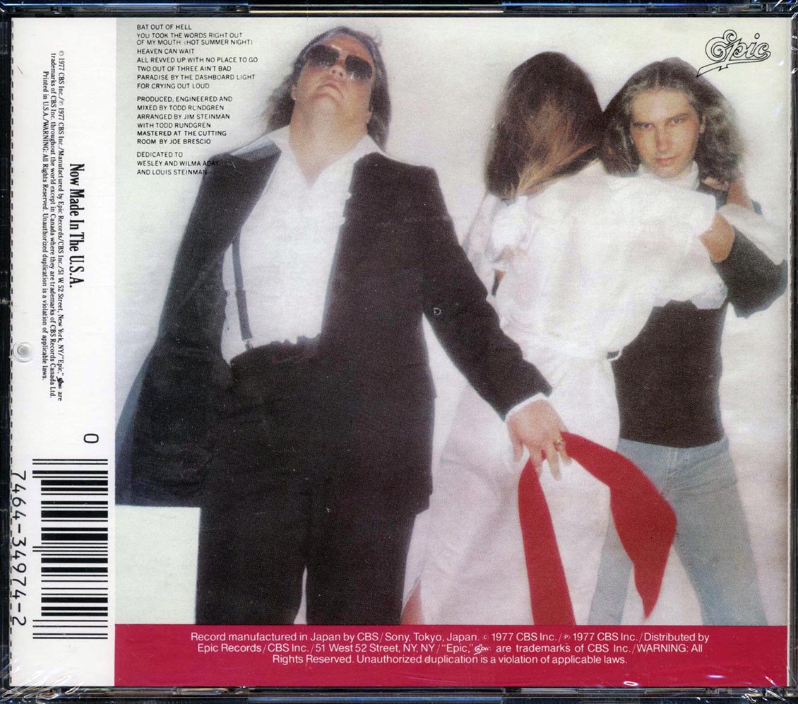 Meat Loaf - Bat Out Of Hell Music CD