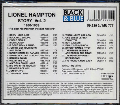 Lionel Hampton - Lionel Hampton Story Volume 2 1938-1939 (23 tracks) Music CD