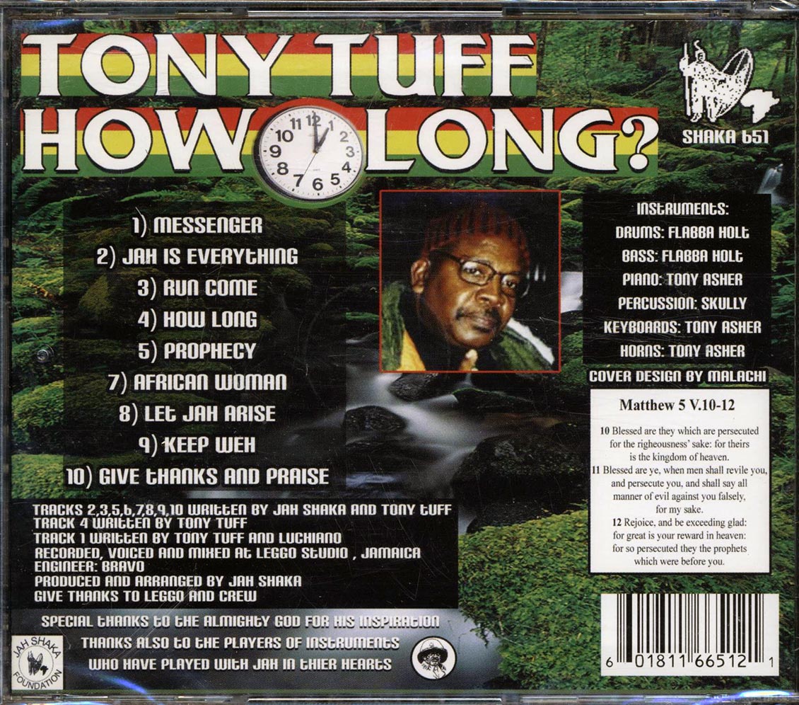 Tony Tuff - How Long Music CD