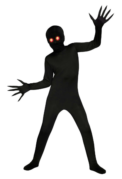 Fade Eye Shadow Demon Black Skin Suit Child Costume Medium 8-10