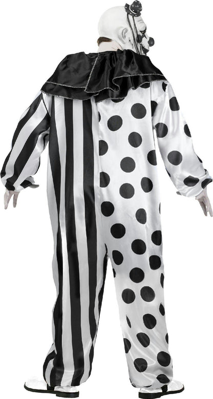 Black and White Killer Clown Adult Costume