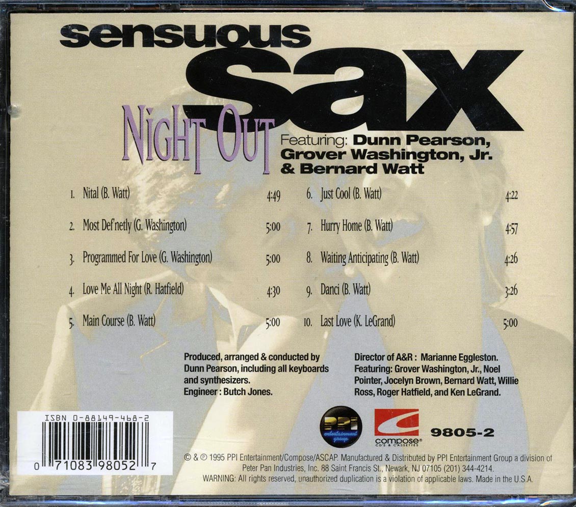 Sensuous Sax Night Out - Sensuous Sax Night Out Music CD