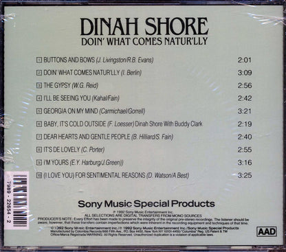 Dinah Shore - Doin' What Comes Natur'lly Music CD
