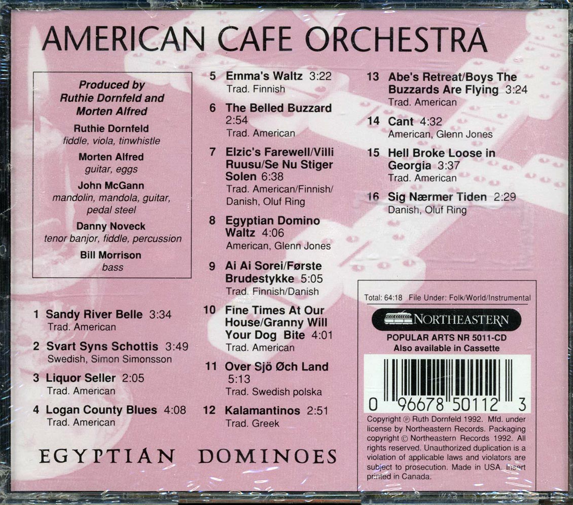 American Cafe Orchestra - Egyptian Dominoes Music CD