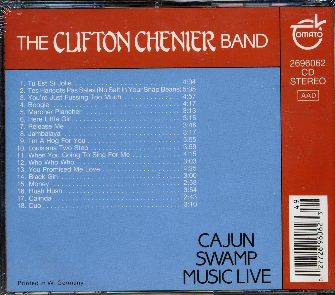 The Clifton Chenier Band - Cajun Swamp Music: Live Music CD