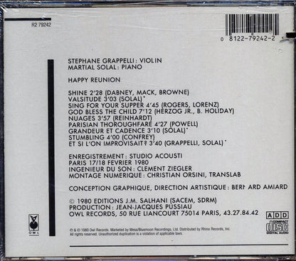 Stephane Grappelli, Martial Solal - Happy Reunion (marked/ltd stock) Music CD