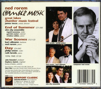 Ned Rorem - Chamber Music Music CD