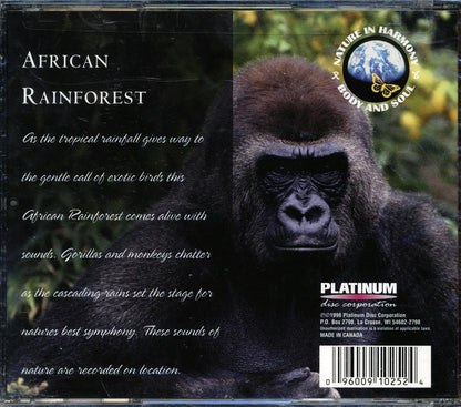 Gorillas, Chimpanzees, Birds, Rainforest - African Rainforest: Soothing Sounds For Body And Soul Music CD