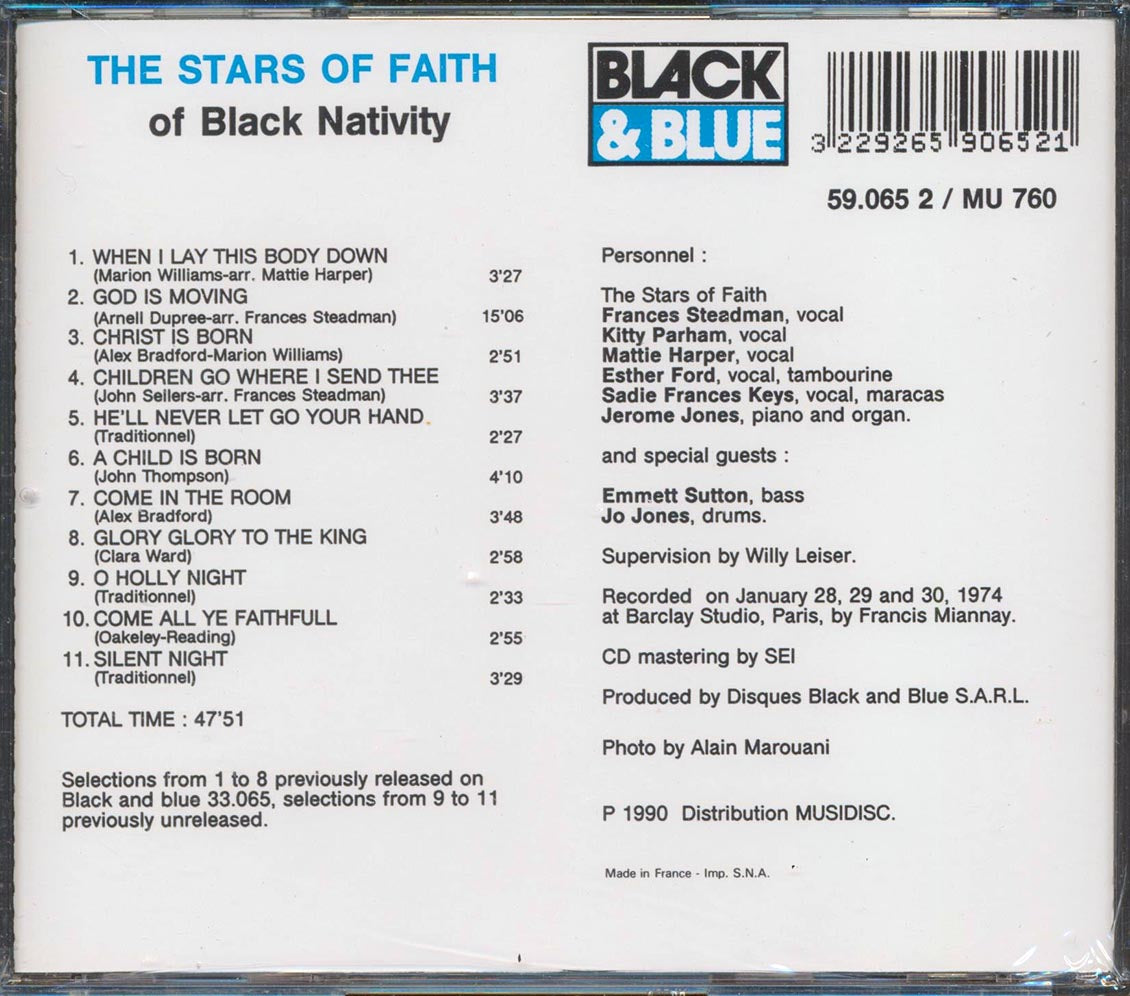 The Stars Of Faith Of Black Nativity  - Negro Spirituals And Gospel Songs Music CD