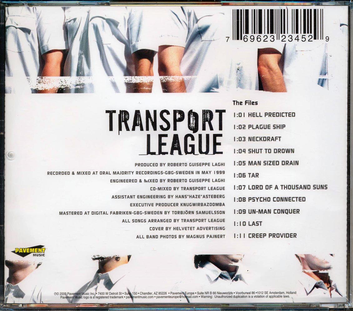 Transport League  - Satanic Panic Music CD
