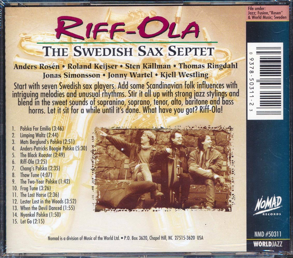 Swedish Sax Septet - Riff Ola Music CD