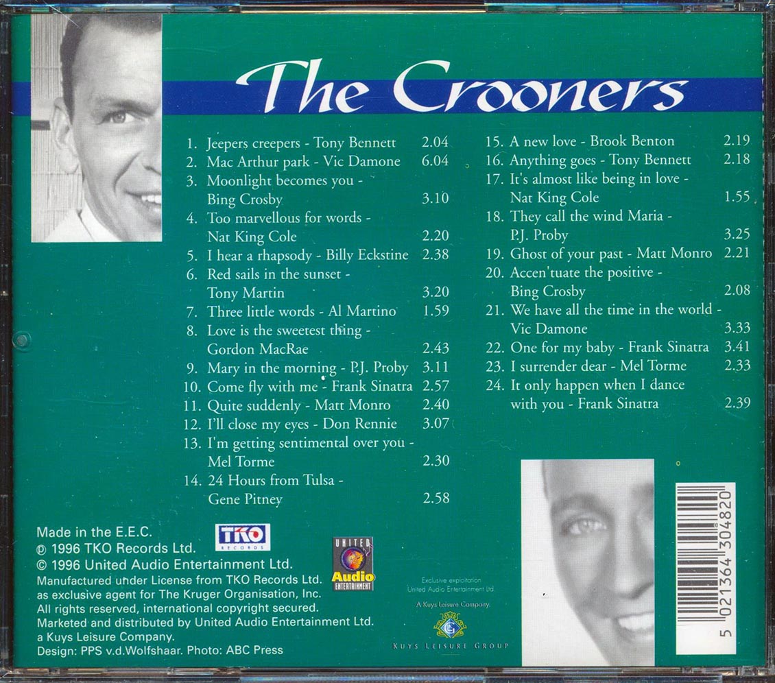 Nat King Cole, Bing Crosby, Gordon MacRae, Etc. - The Crooners Music CD