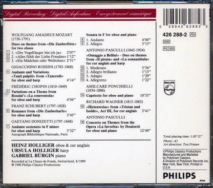 Mozart, Rossini, Donizetti, Etc. - Heinz Holliger At The Opera Music CD