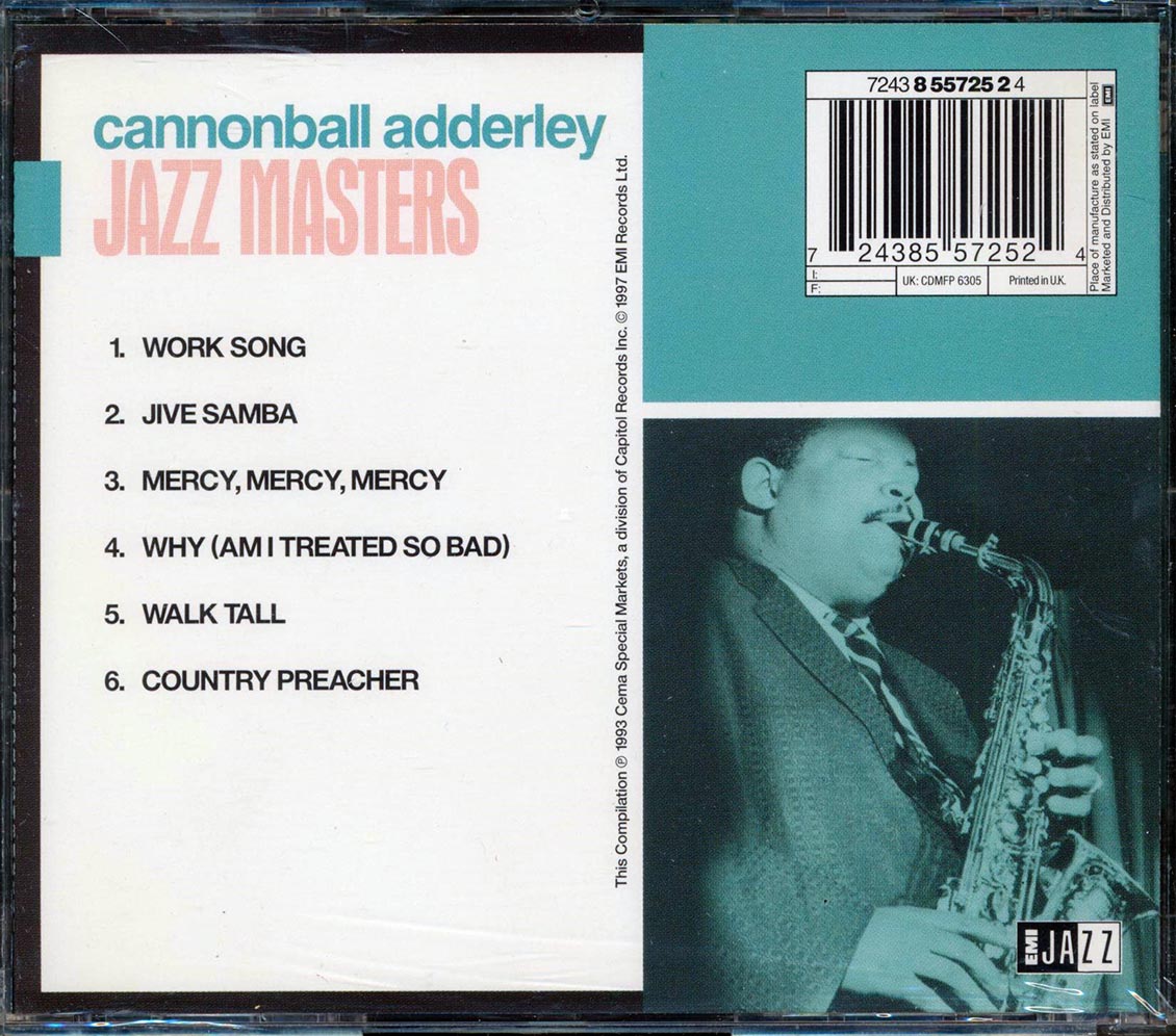 Cannonball Adderley - Jazz Masters Music CD