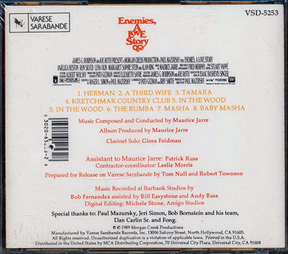 Maurice Jarre - Enemies A Love Story Music CD