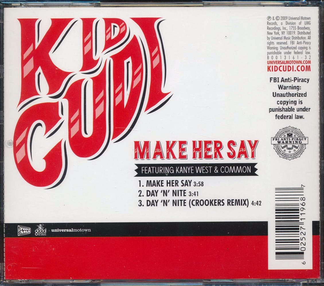 Kid Cudi, Kanye West, Common  - Make Her Say Music CD