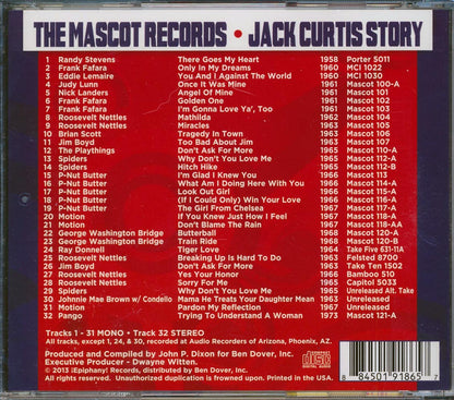 Randy Stevens, Frank Fafara, Judy Lunn, Etc.  - The Mascot Records: Jack Curtis Story (32 tracks) Music CD
