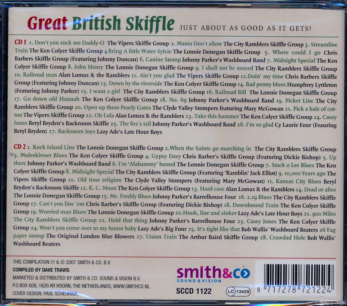 The Vipers Skiffle Group, City Ramblers Skiffle Group, Ken Colyer's Skiffle Group, Etc. - Great British Skiffle: The Original Skiffle Recordings 1948 To 1956 (55 tracks) (2xCD) Music CD