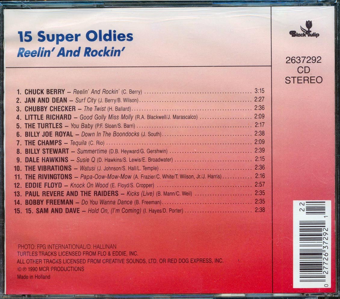 Little Richard, Chuck Berry, Jan & Dean, Etc. - 15 Super Oldies: Reelin And Rockin Music CD