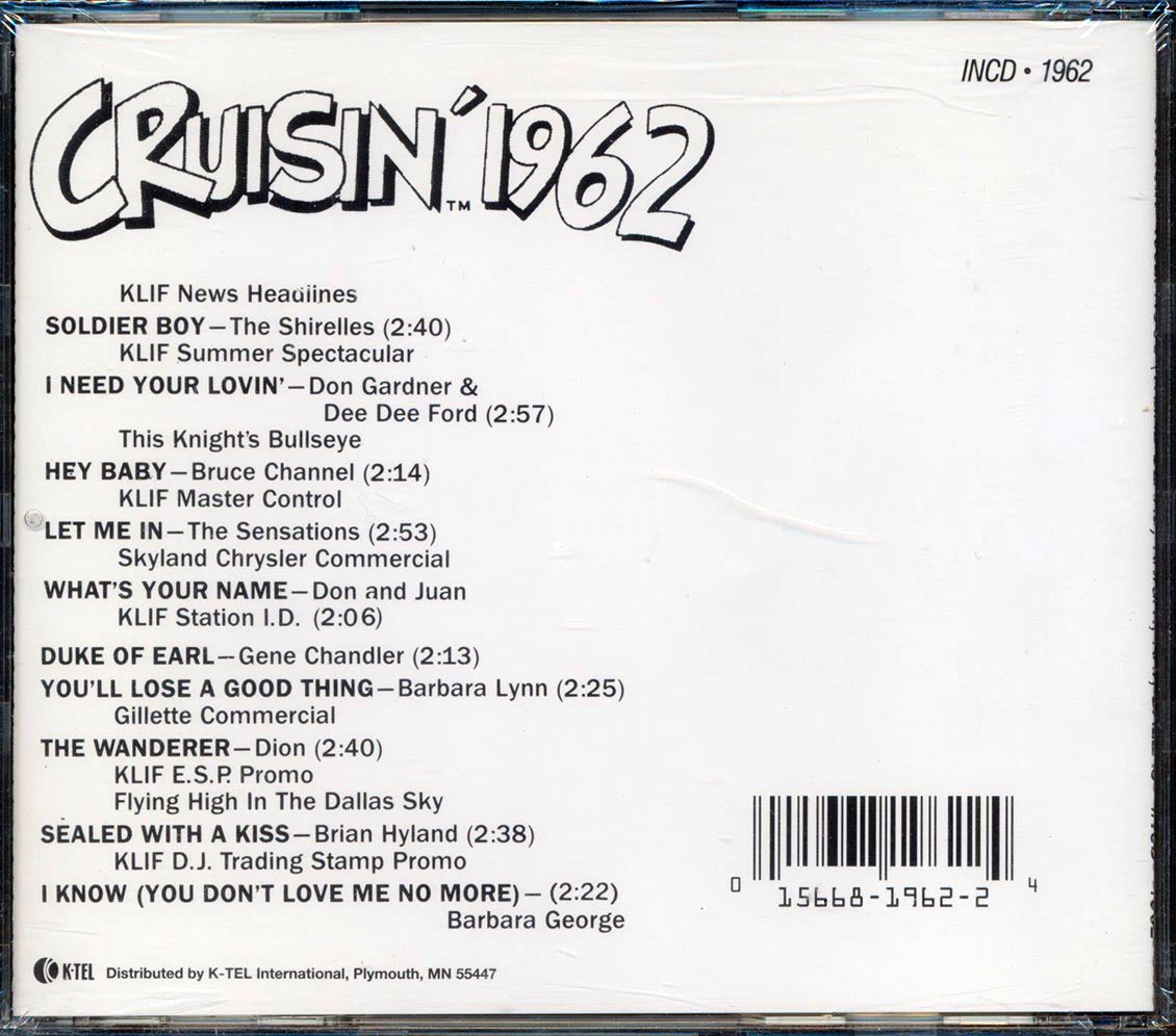 The Shirelles, Bruce Channel, The Sensations, Etc. - Cruisin' 1962: Russ "Weird Beard" Knight, KLIF Dallas, Texas Music CD