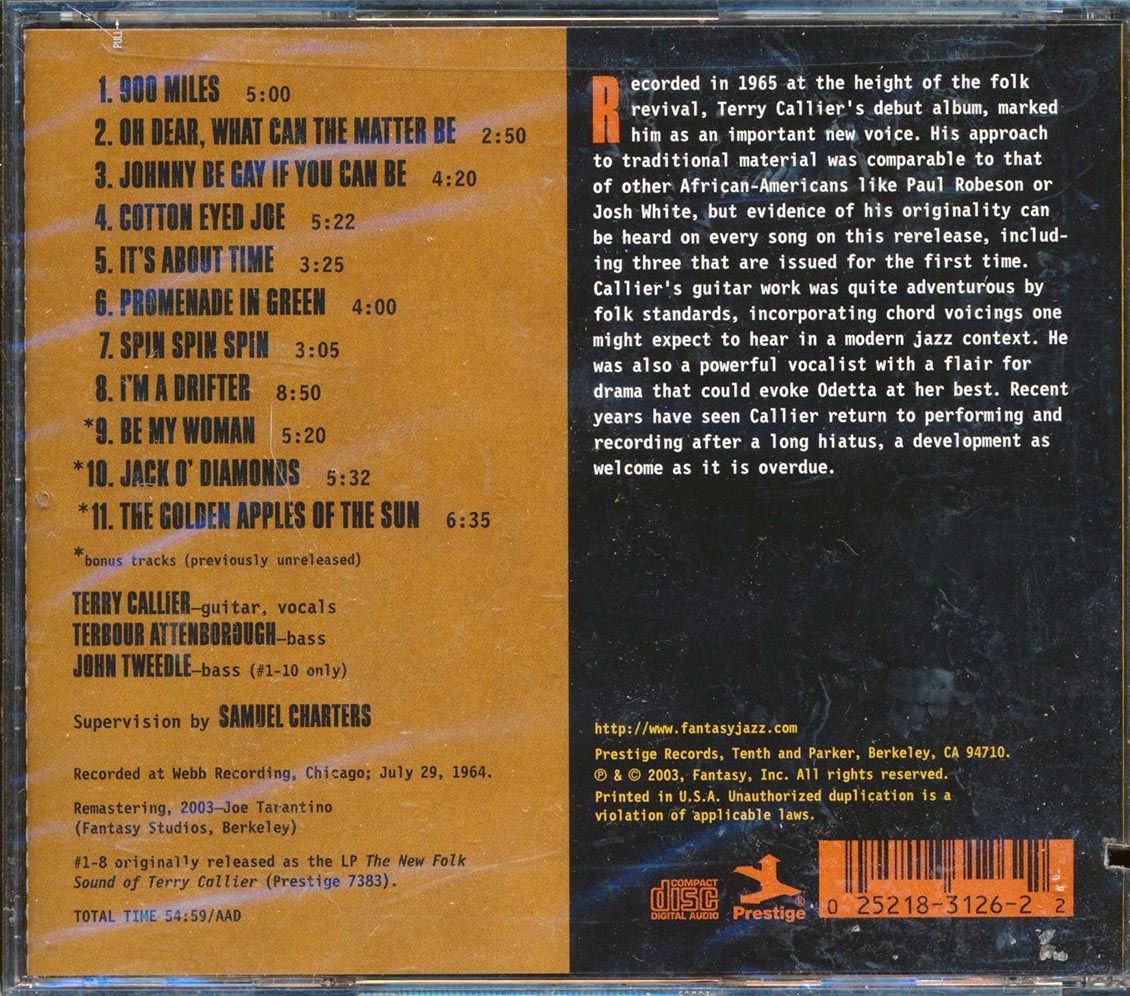 Terry Callier - The New Folk Sound Of Terry Callier (marked/ltd stock) Music CD
