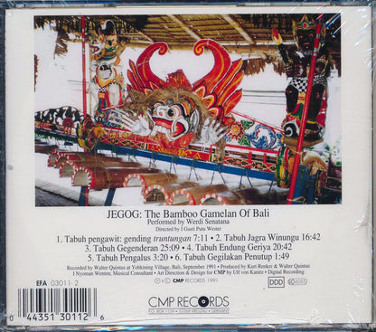 Werdi Sentana - Jegog: The Bamboo Gamelan Of Bali Music CD