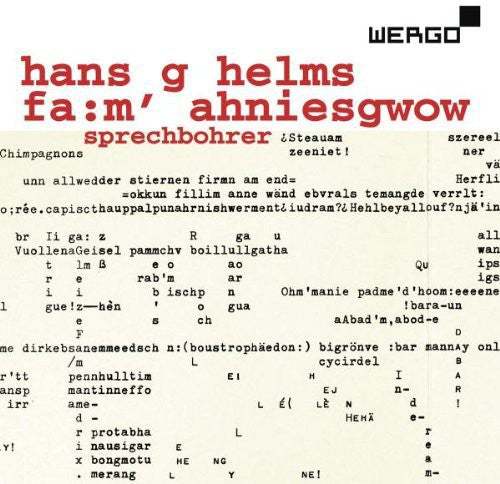 Helms / Sprechbohrer - Fa:m' Ahniesgwow - Music CD