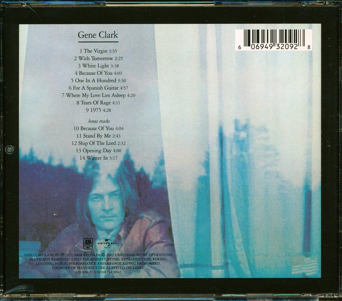 Gene Clark  - White Light Music CD